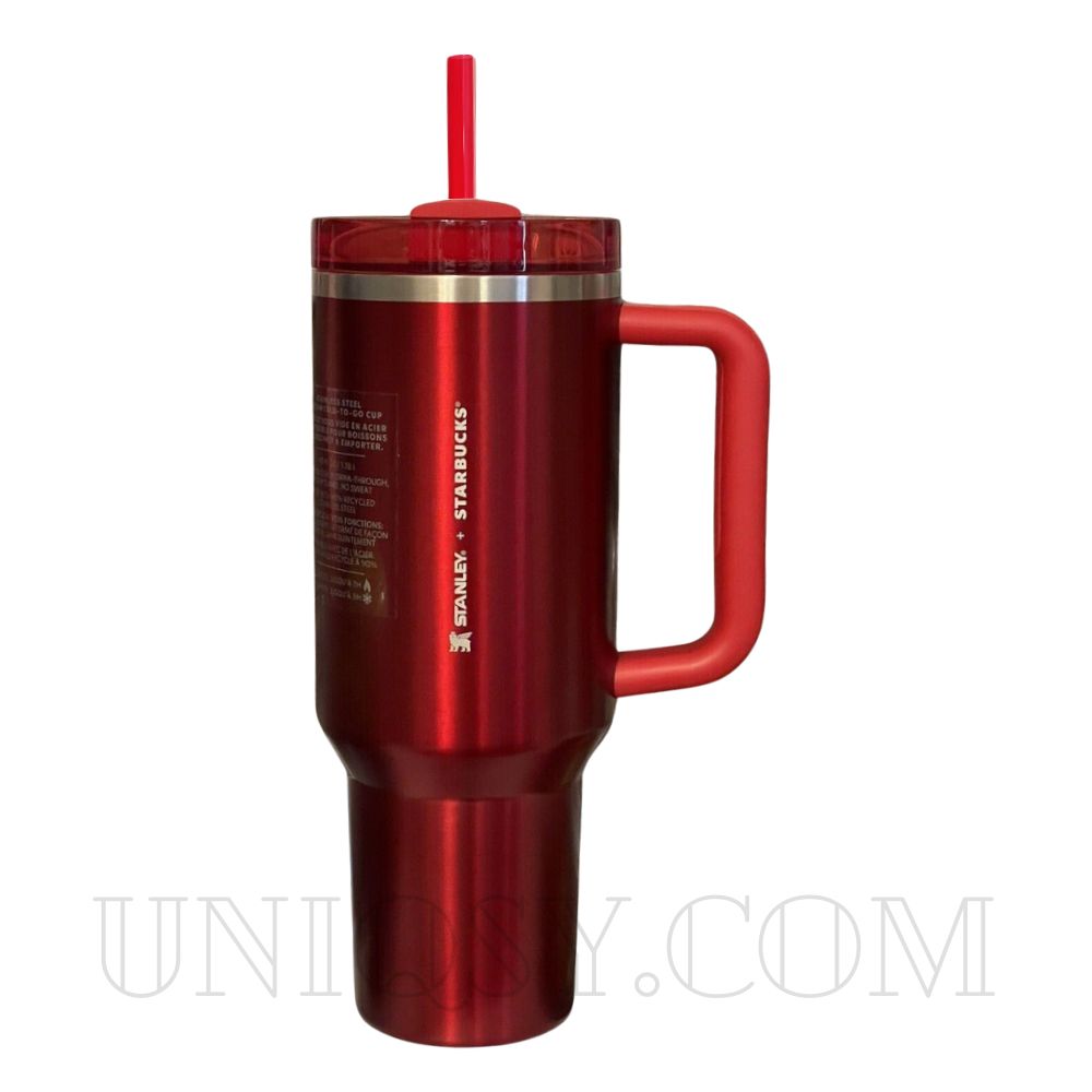 Stanley 40 OZ Tumbler Cup with Handle and Straw - Stainless Steel 1.1L