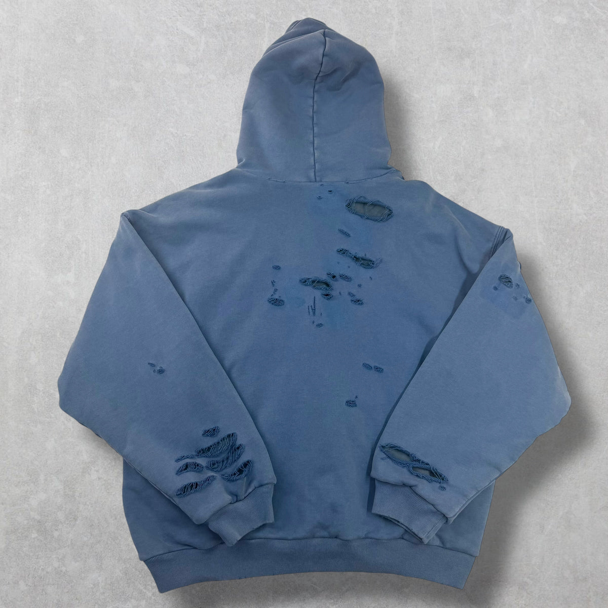 Balenciaga Washed Destruction Printed Logo Hoodie Women