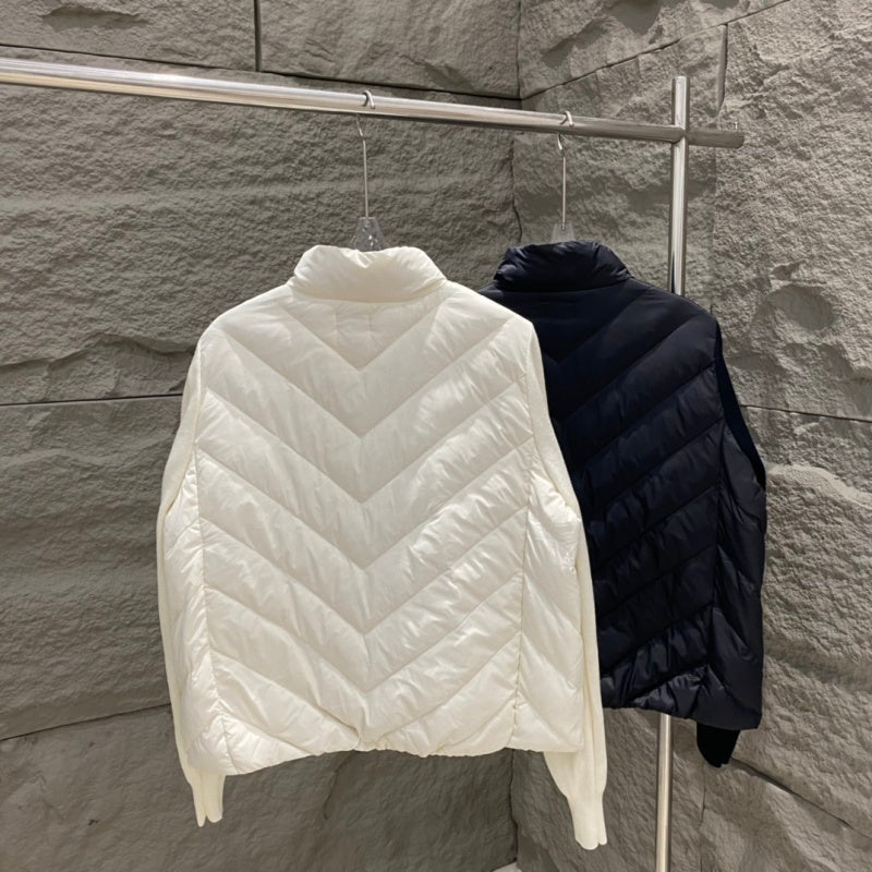 042067 Women's knitted spliced down jacket clothing
