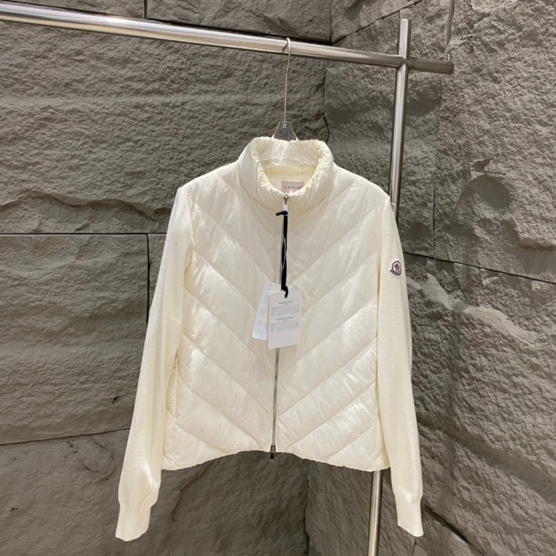 042067 Women's knitted spliced down jacket clothing