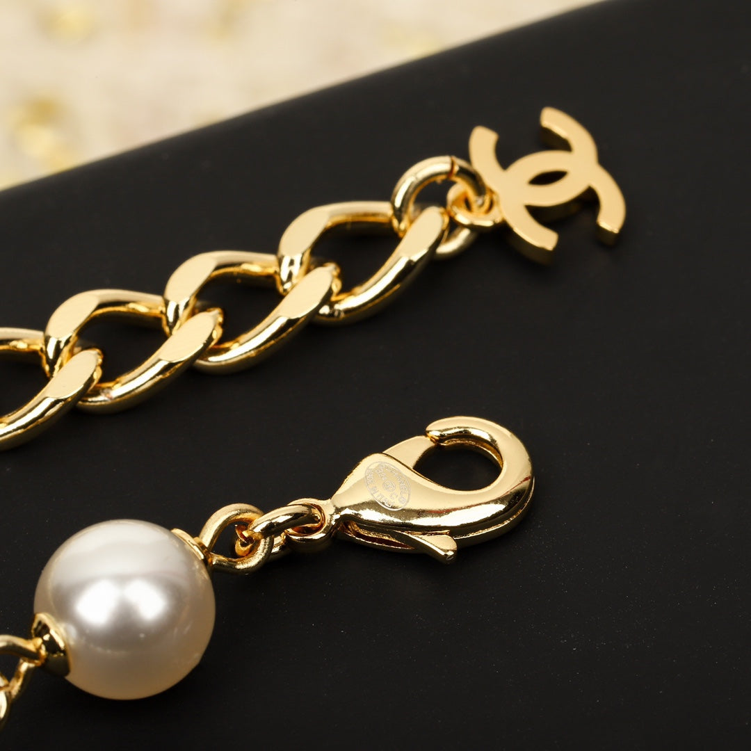 18K Chanel Black Pearls Necklace