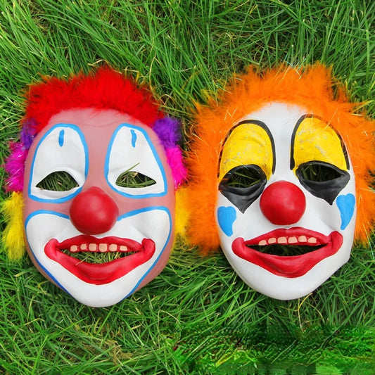 Full-Face Clown Halloween Mask - Full-Face